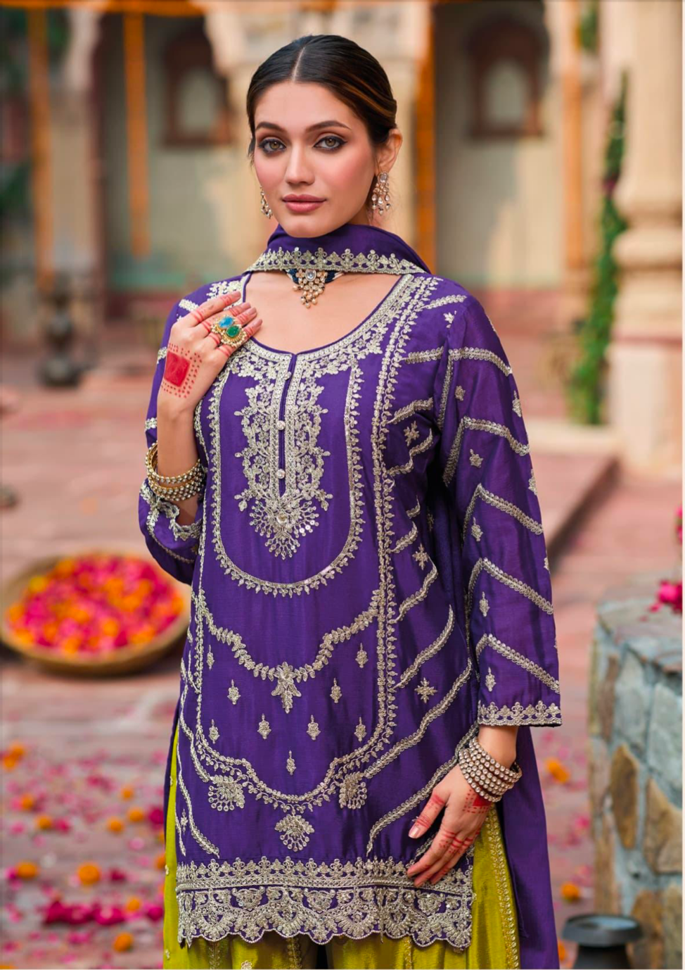 Matrut | Kanak Purple Sharara Suit