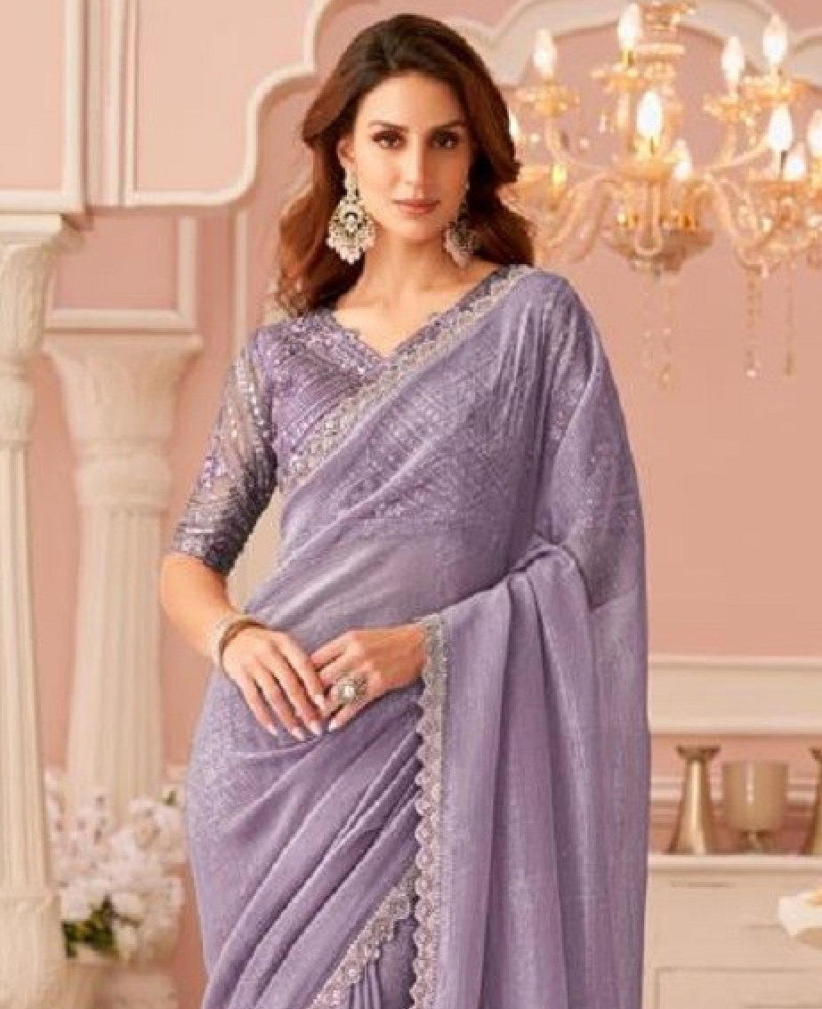Matrut | Rouge Radiance Lavender Saree