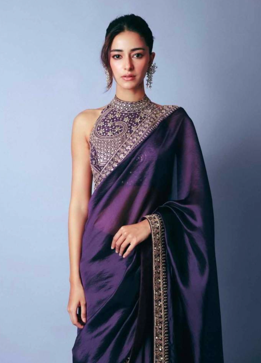 Matrut | Ananya Pandey Purple Saree