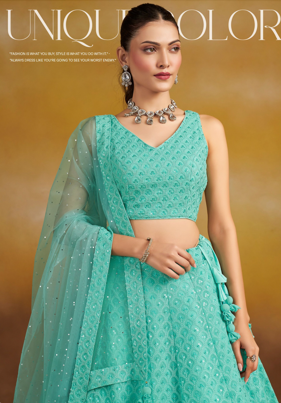 Matrut | Florance Sky Blue Lehenga