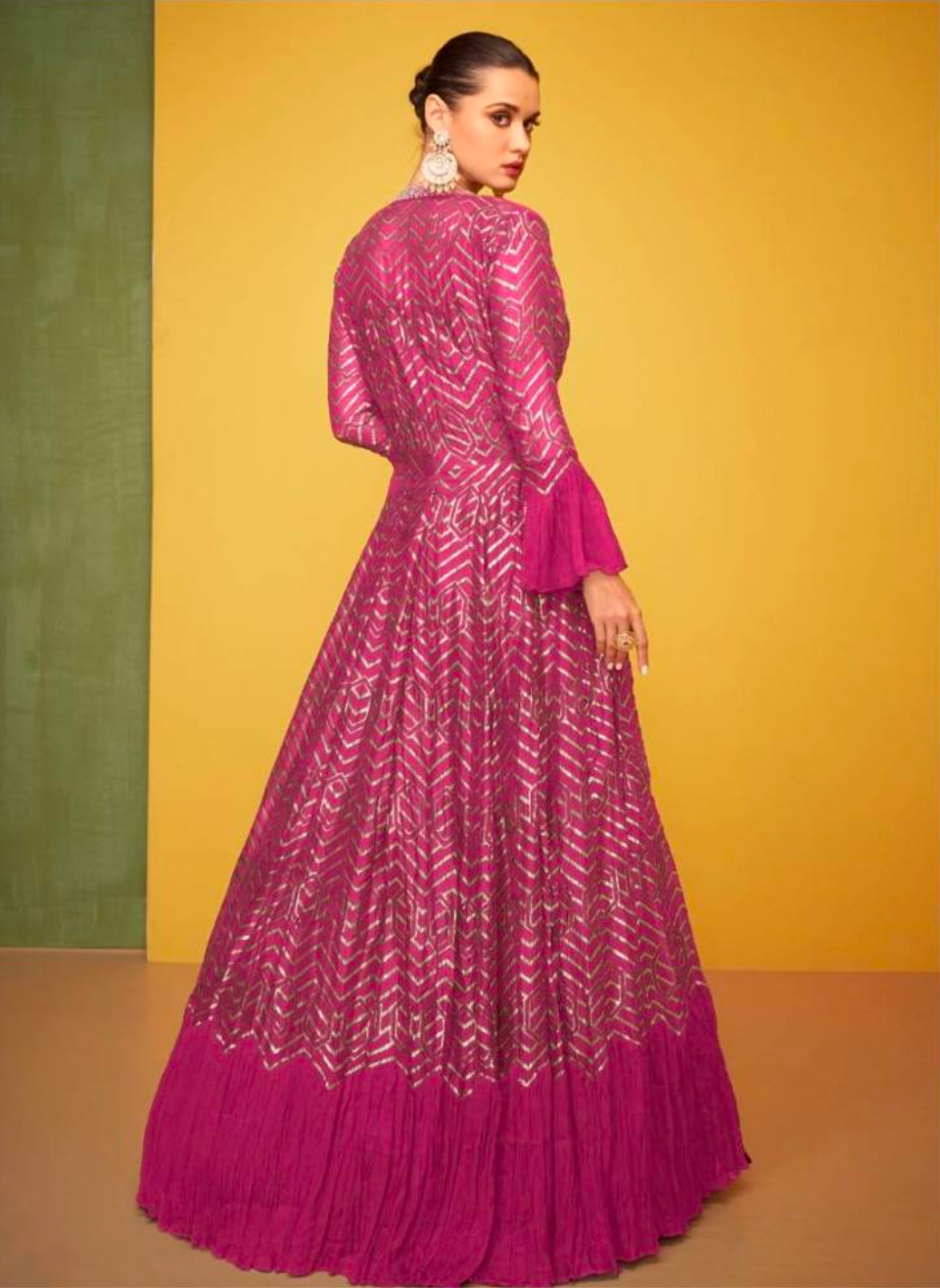 Matrut | Peony Whirl Rani Pink Gown