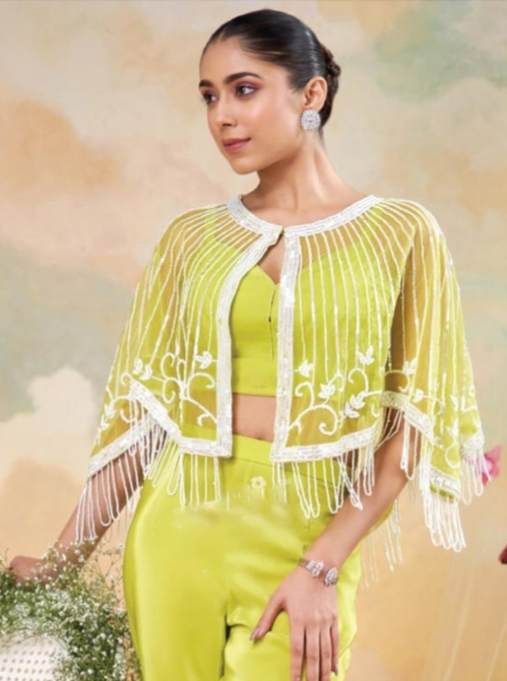 Matrut | Kasha Edge Lime Green Co-ord Set