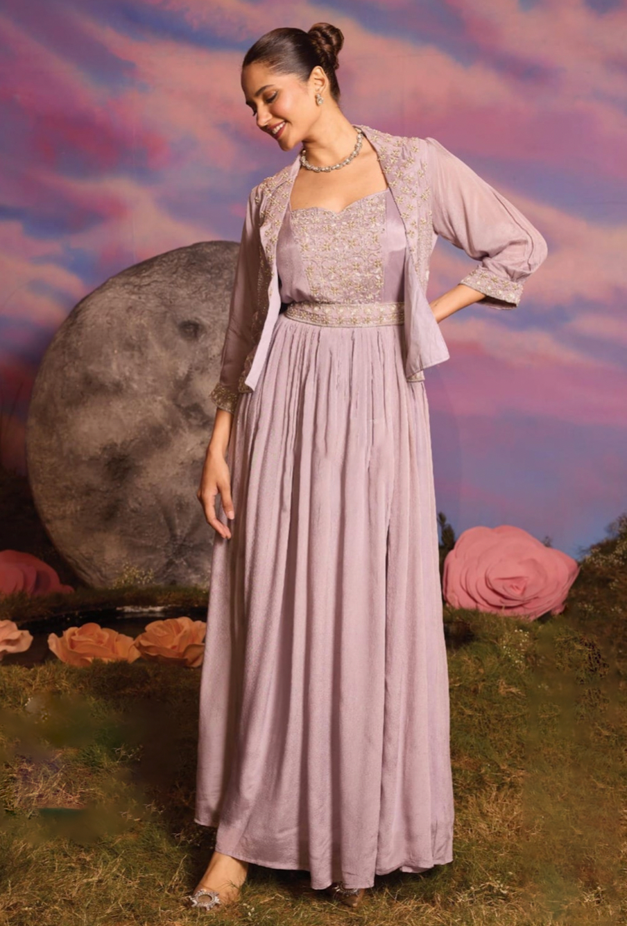 Matrut | Miraya Edge Lilac Duo Set