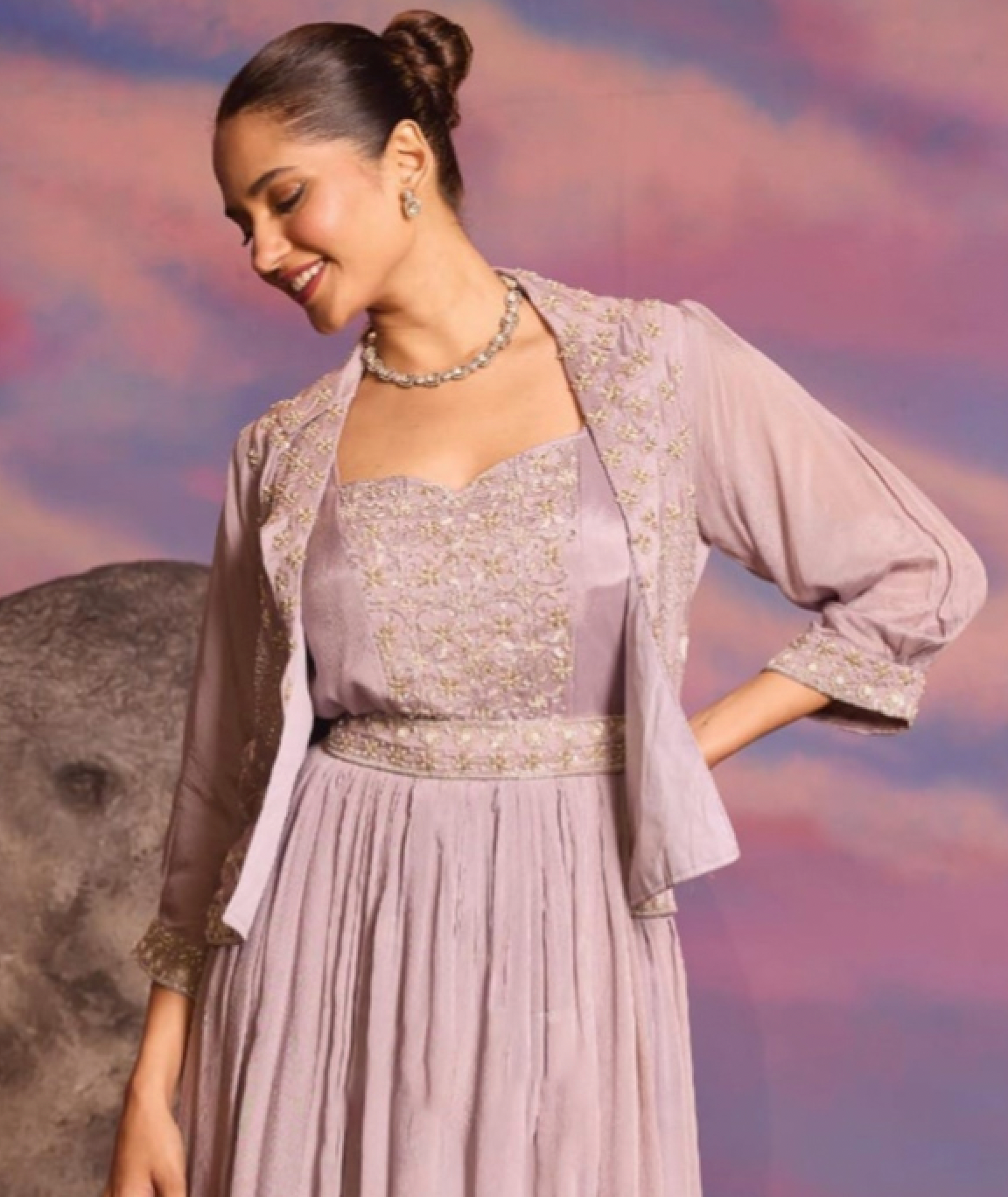 Matrut | Miraya Edge Lilac Duo Set