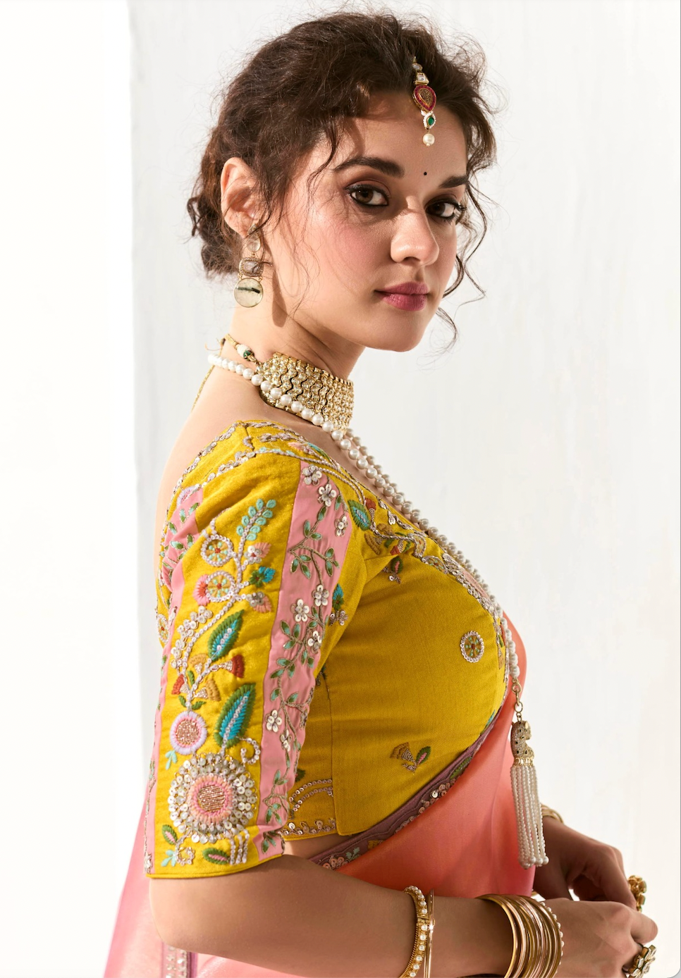 Matrut | Cherry Chant Rainbow Saree