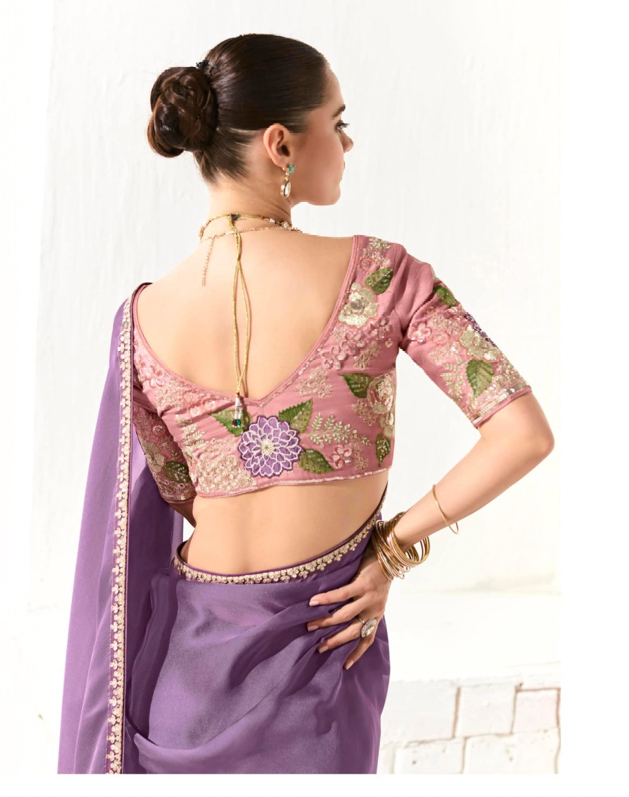Matrut | Cherry Chant Purple Saree