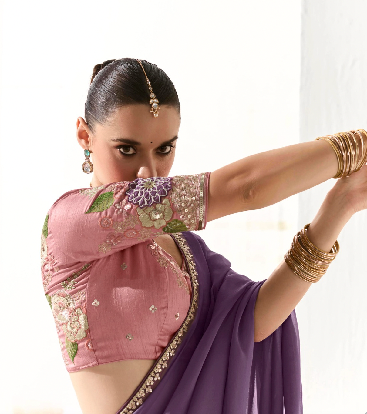 Matrut | Cherry Chant Purple Saree