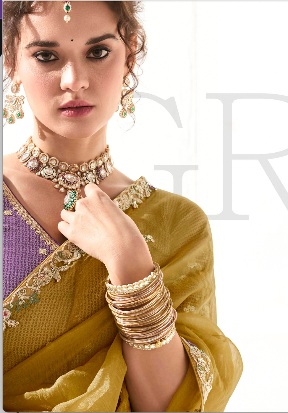 Matrut | Cherry Chant Mustard Yellow Saree