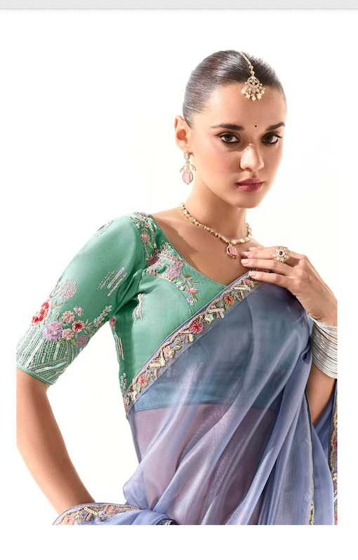 Matrut | Cherry Chant Indigo Saree