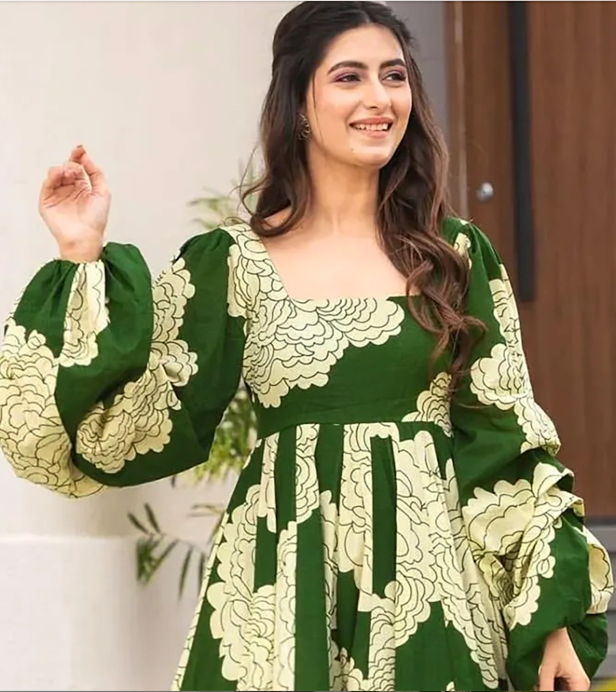 Matrut | Sunpetal Lime & Green Flair Dress