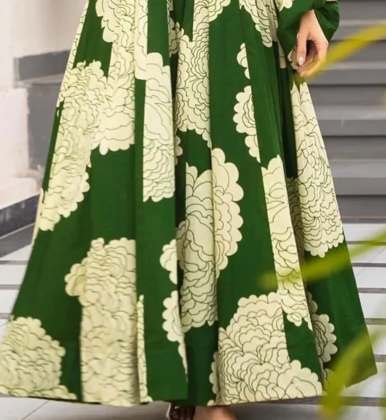 Matrut | Sunpetal Lime & Green Flair Dress