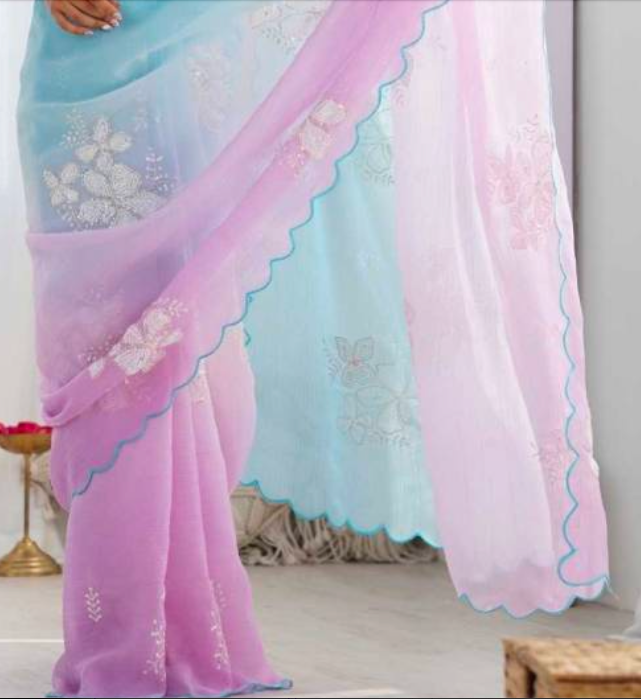 Matrut | Daydream Drift Blue-Purple Saree