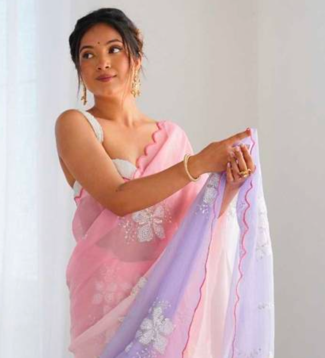 Matrut | Daydream Drift Pink-Purple Saree