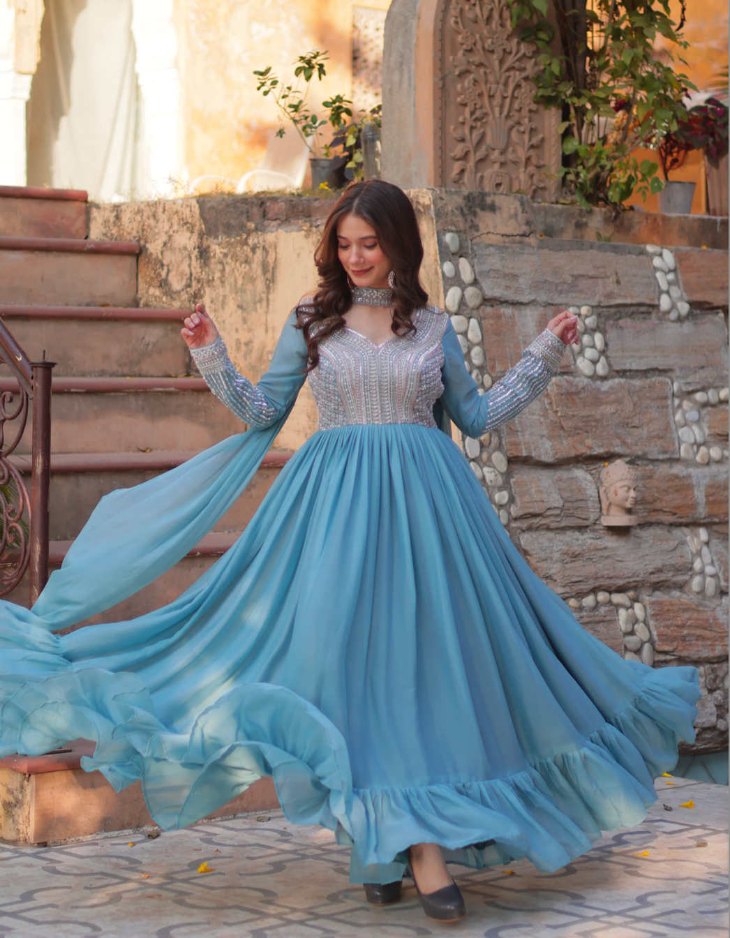Matrut | Elva Shimmer Blue Gown