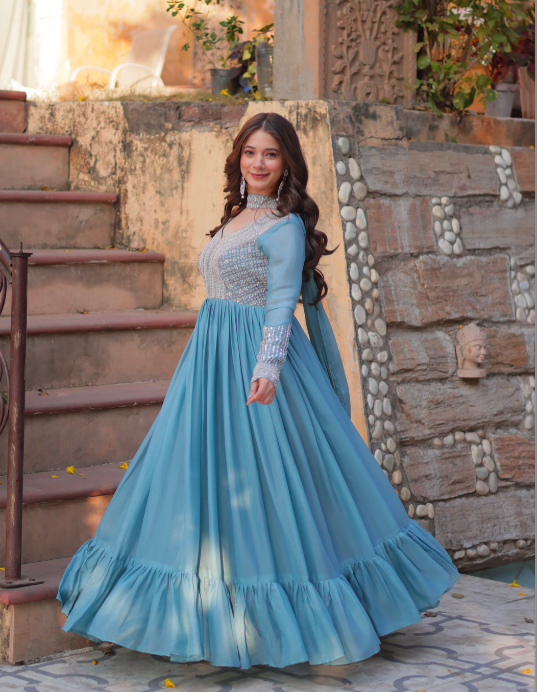 Matrut | Elva Shimmer Blue Gown