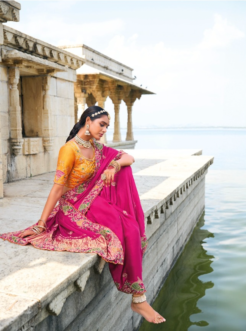 Matrut | Shahi Andaaz Rani-Yellow Saree
