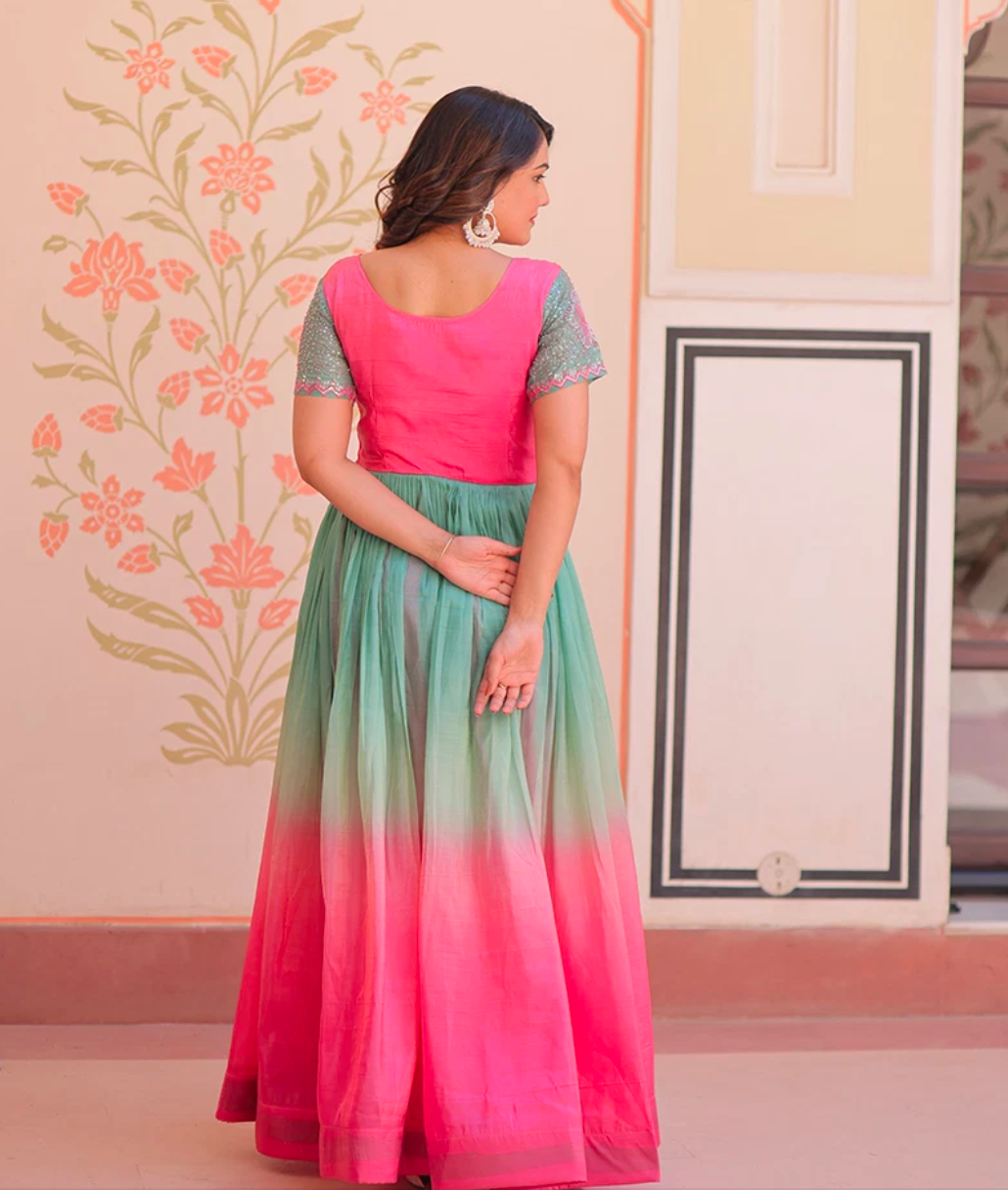 Matrut | Tuty Fruity Hot Pink Ombre Gown