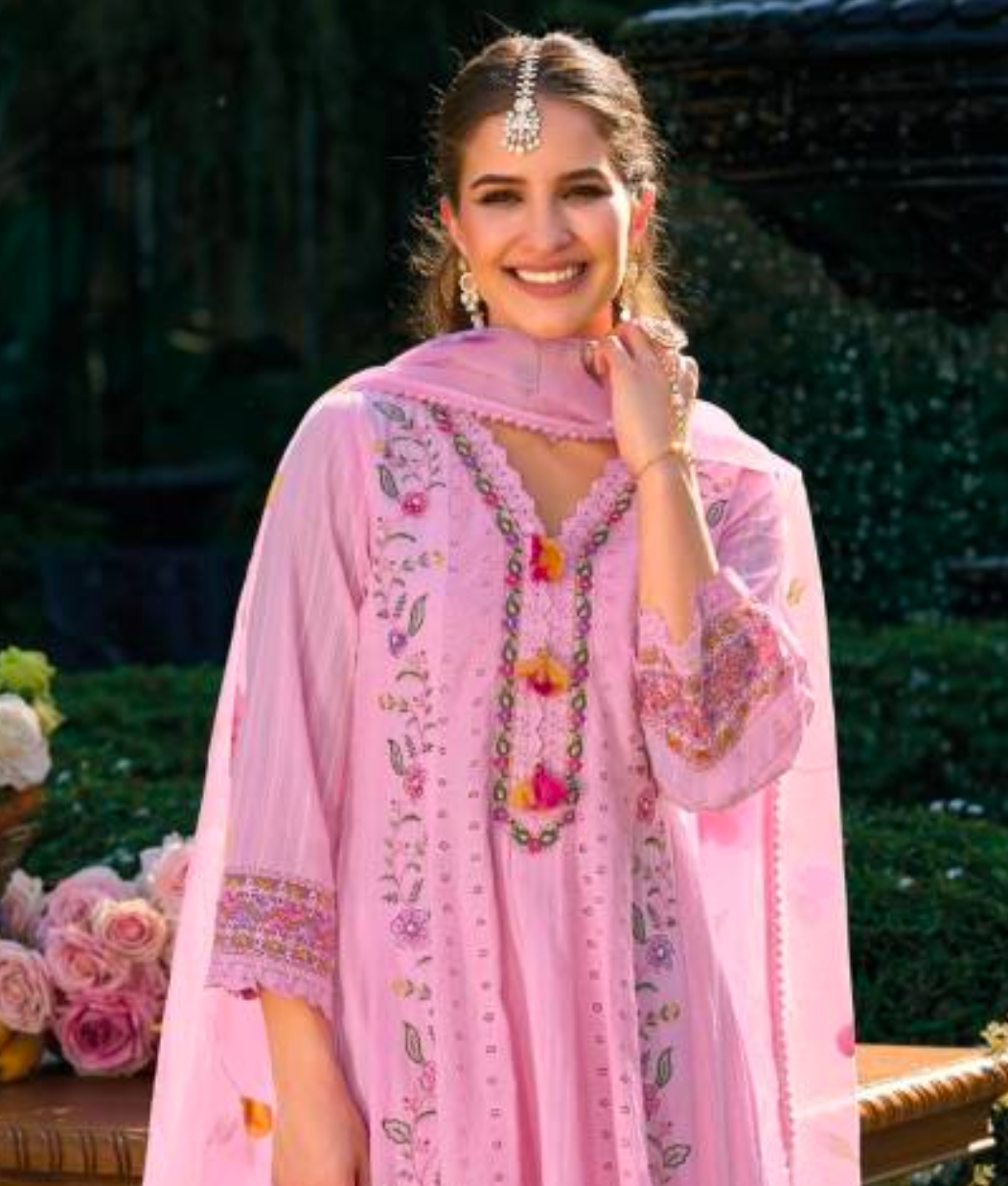 Matrut | Jugni Pink Anarkali Suit