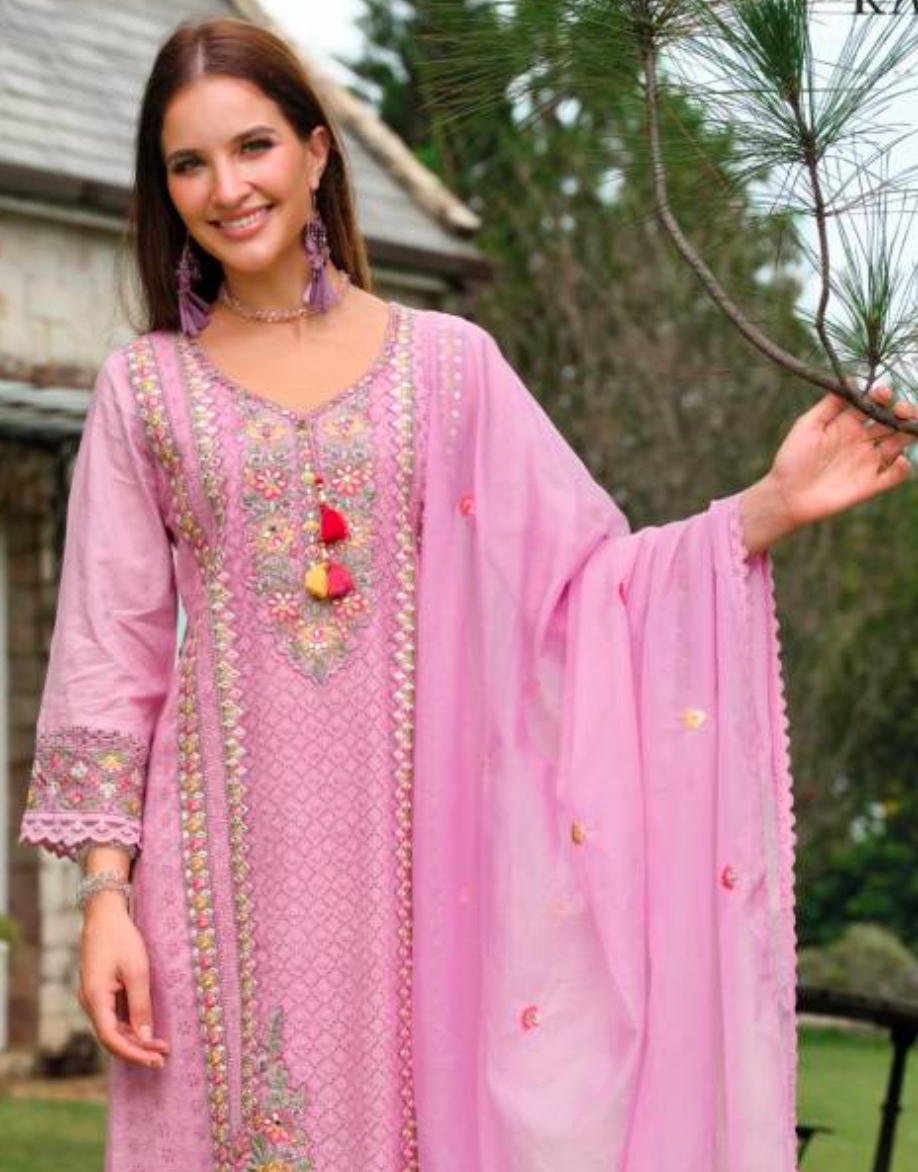 Matrut | Gulzar Pink Straight Suit