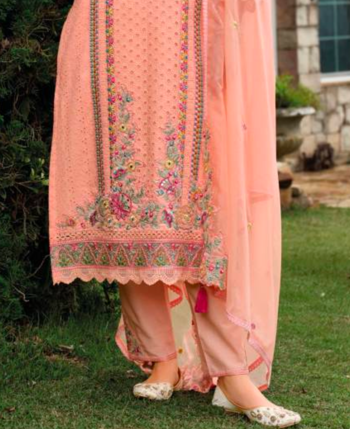 Matrut | Gulzar Peach Straight Suit