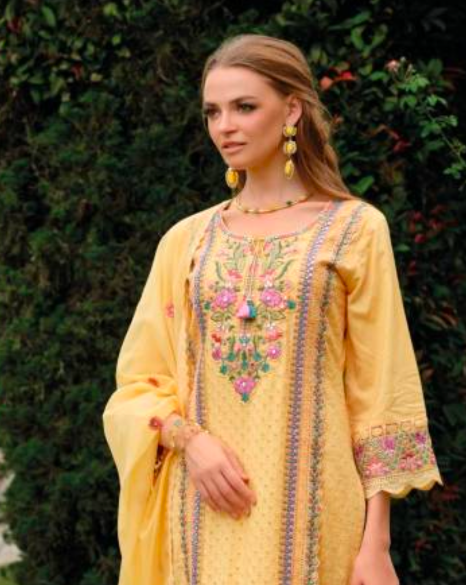 Matrut | Gulzar Yellow Straight Suit