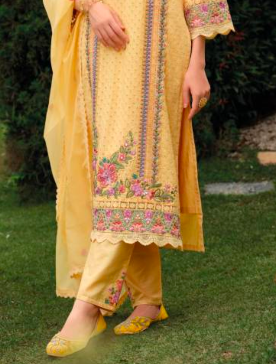 Matrut | Gulzar Yellow Straight Suit