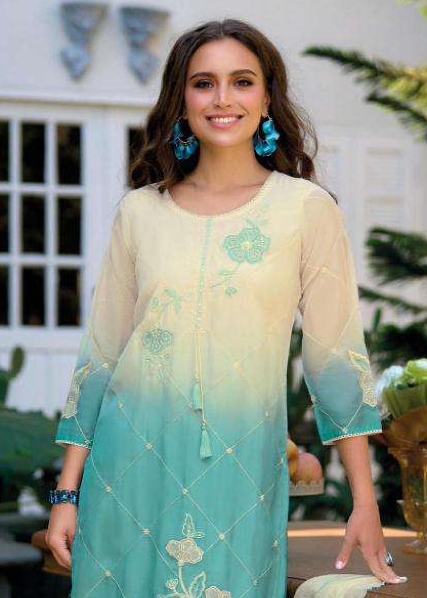 Matrut | Suroor Blue Straight Suit