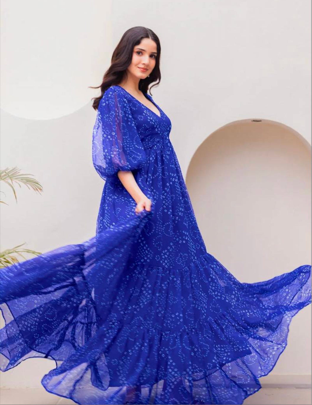 Hava-Khori Vol 2 Blue Maxi Dress - 02