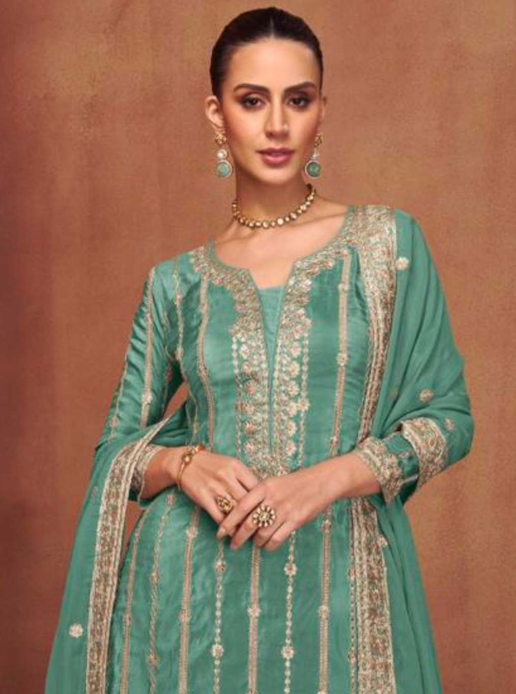 Matrut | Shehnai Sea Green Sharara Suit