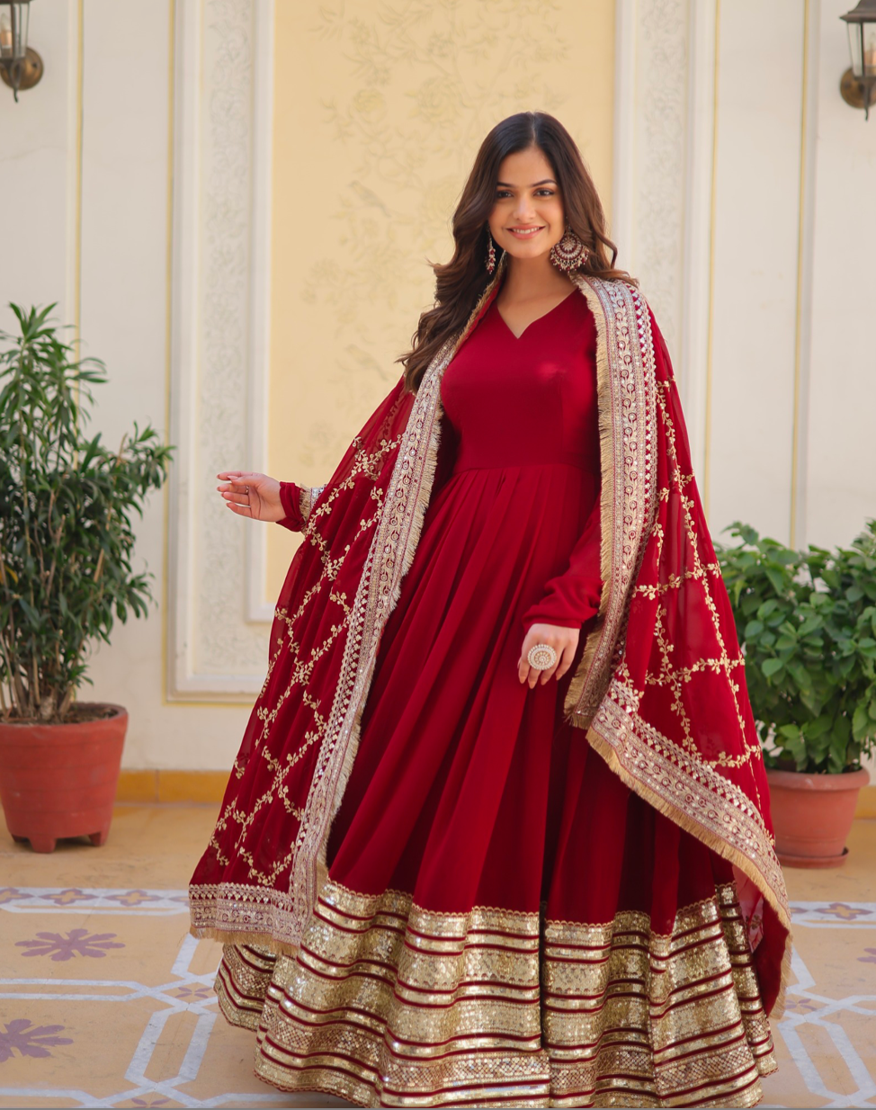 Matrut | Laani Cherry Red Gown