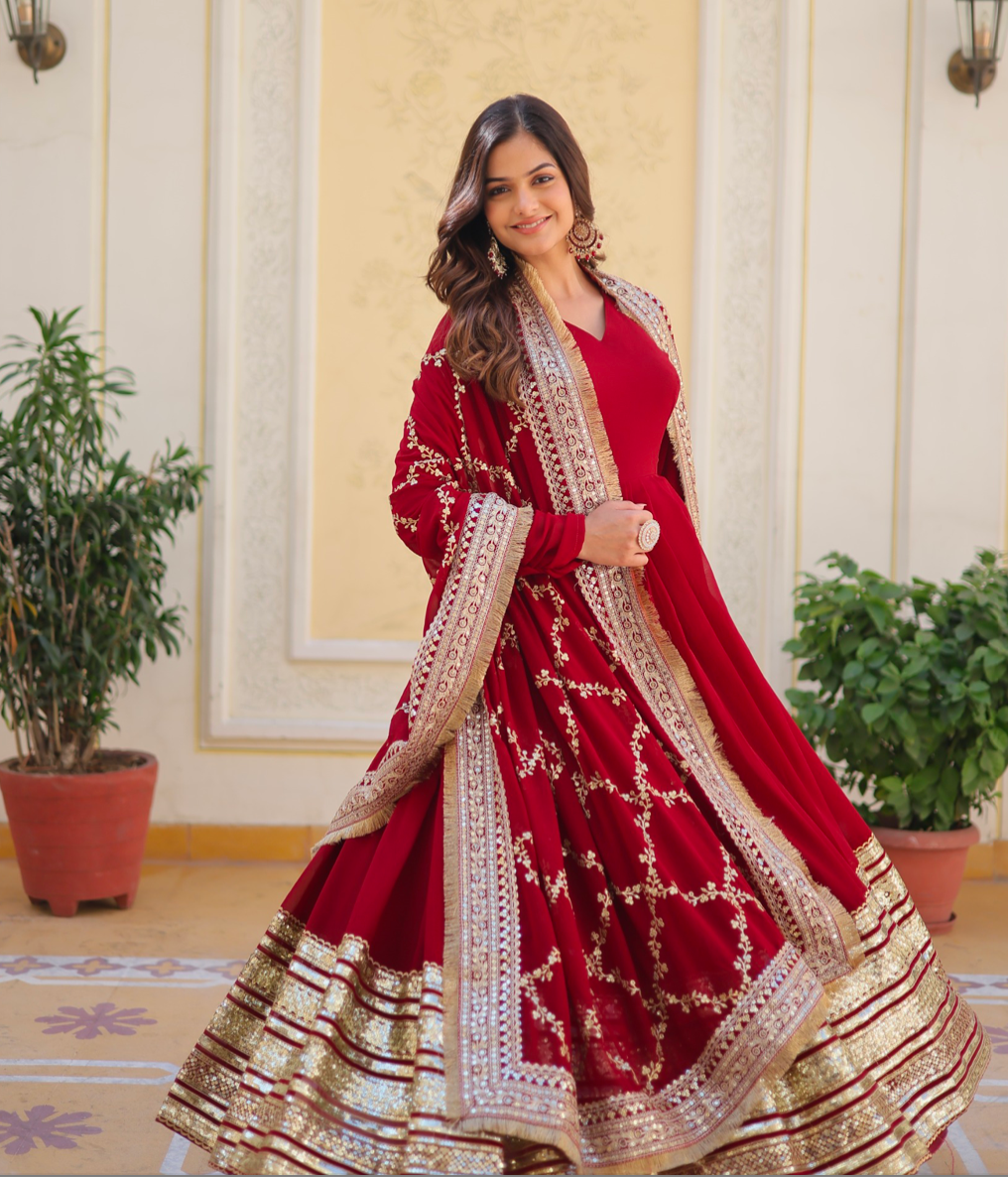 Matrut | Laani Cherry Red Gown