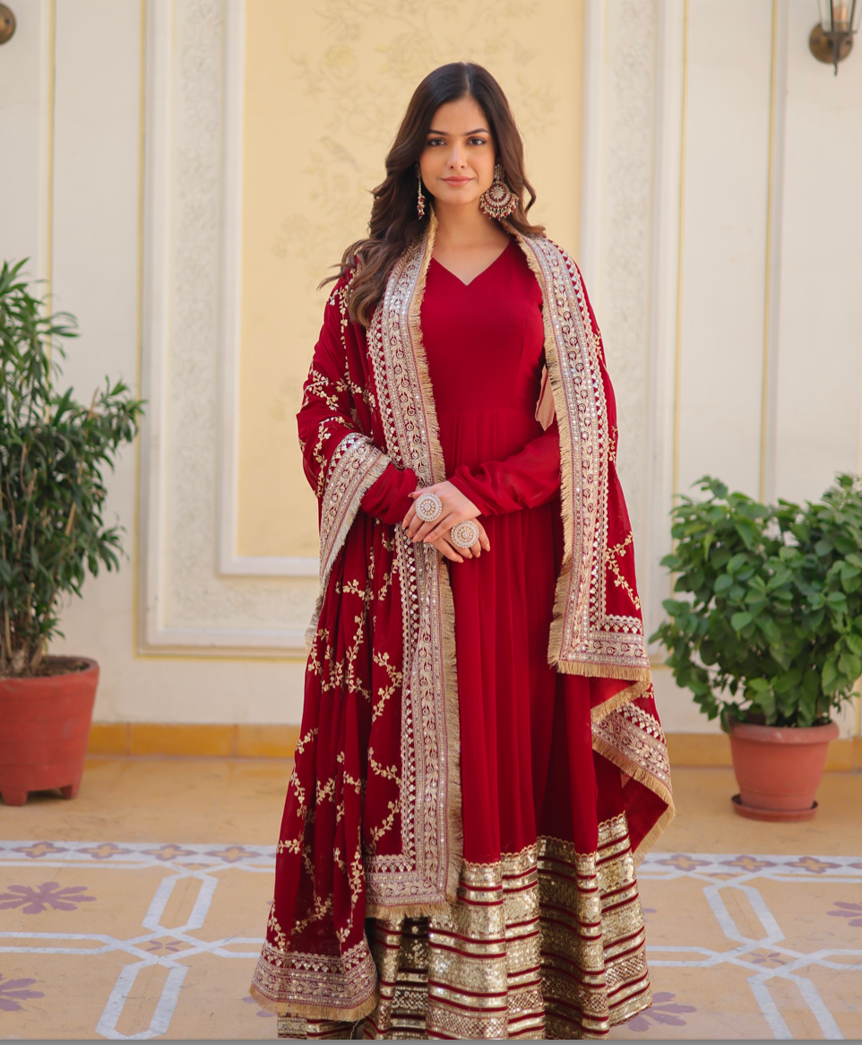 Matrut | Laani Cherry Red Gown