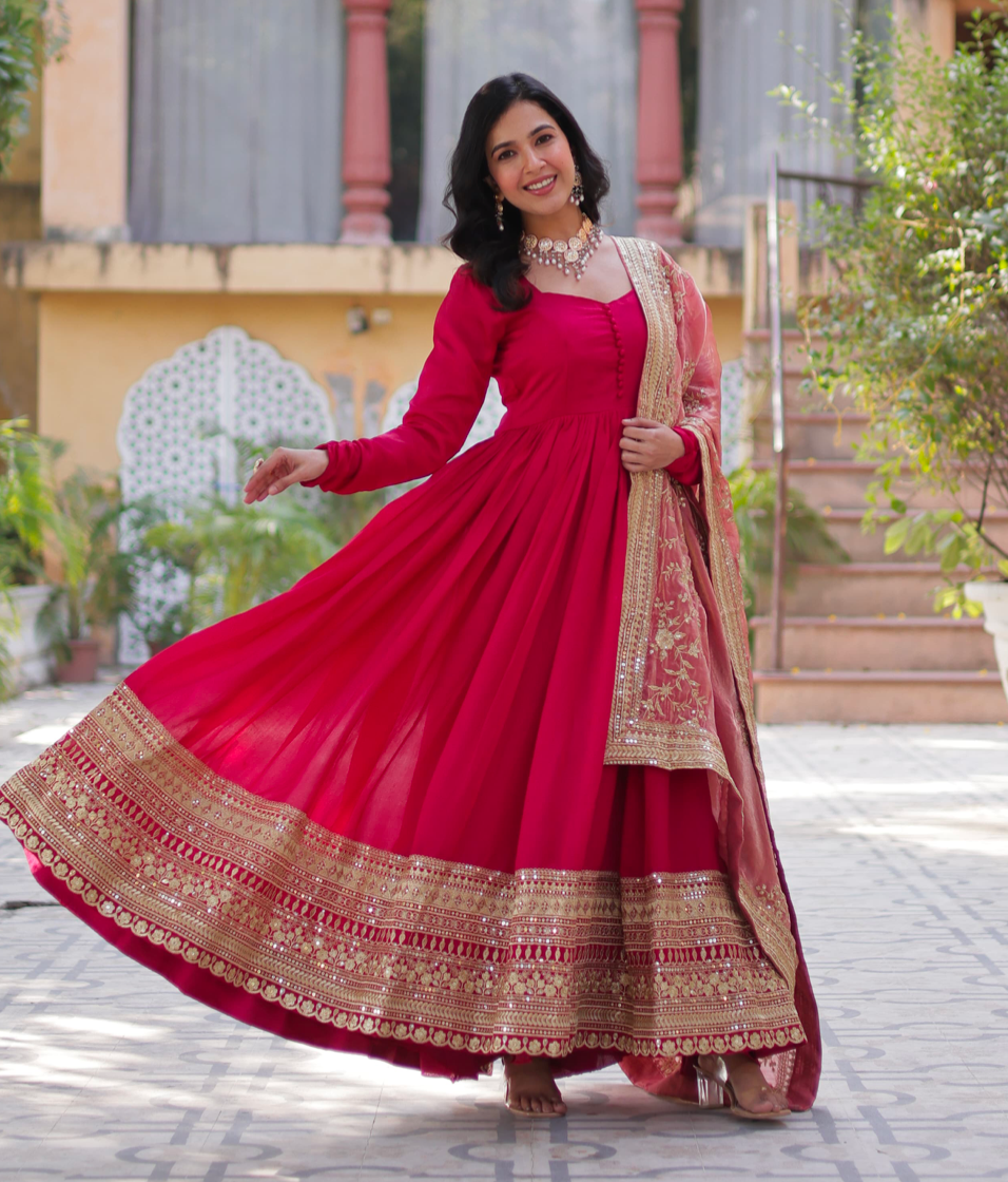 Matrut | Samridhi Reddish Pink Gown