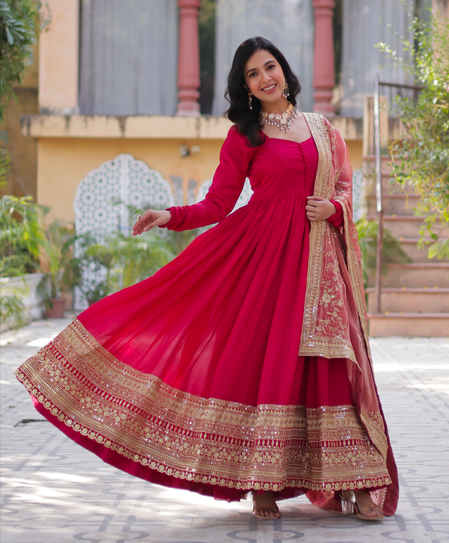 Matrut | Samridhi Reddish Pink Gown