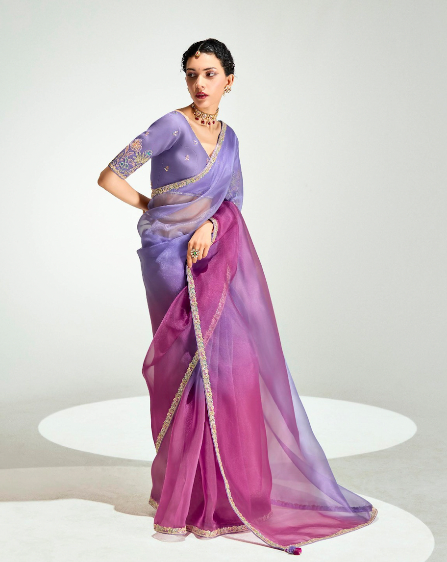 Matrut | Swish Blush Purple-Pink Saree