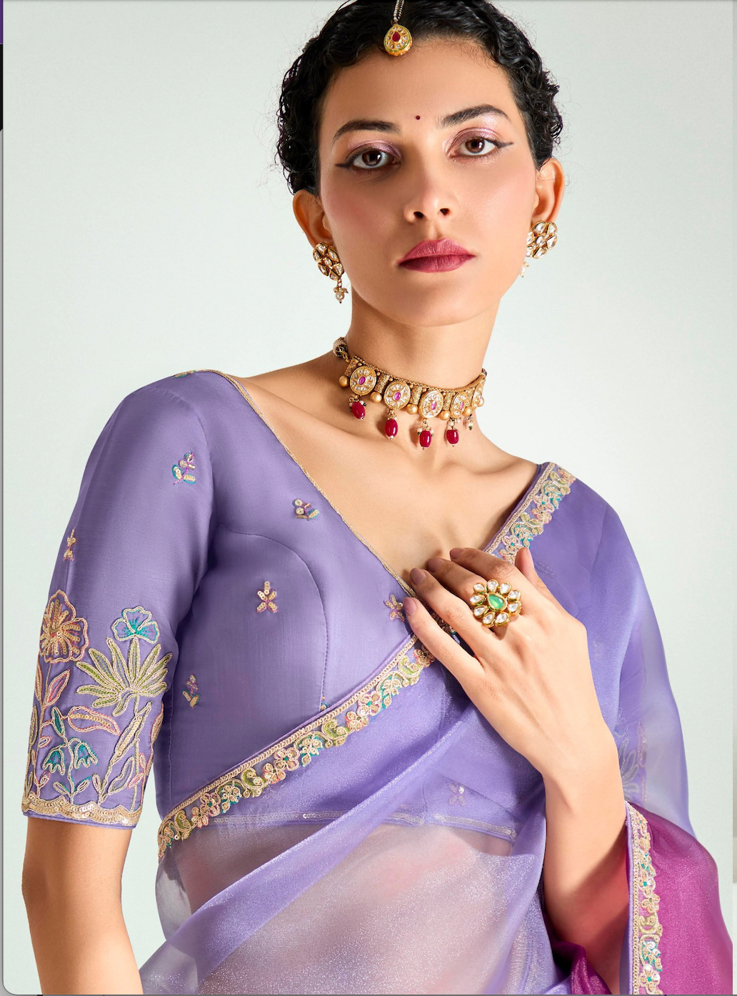 Matrut | Swish Blush Purple-Pink Saree