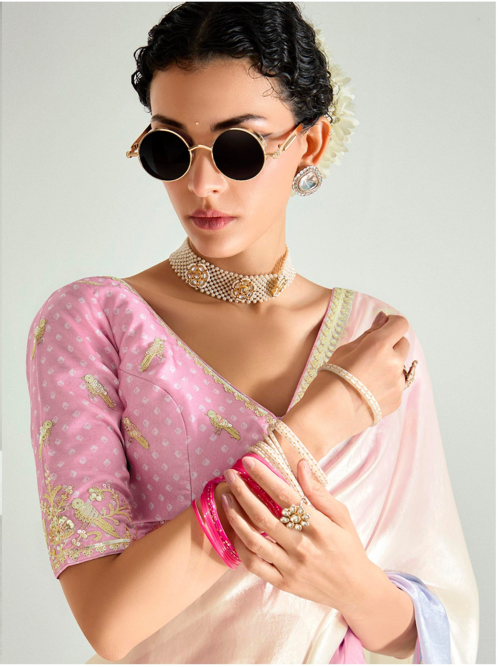 Matrut | Swish Blush Rainbow Saree