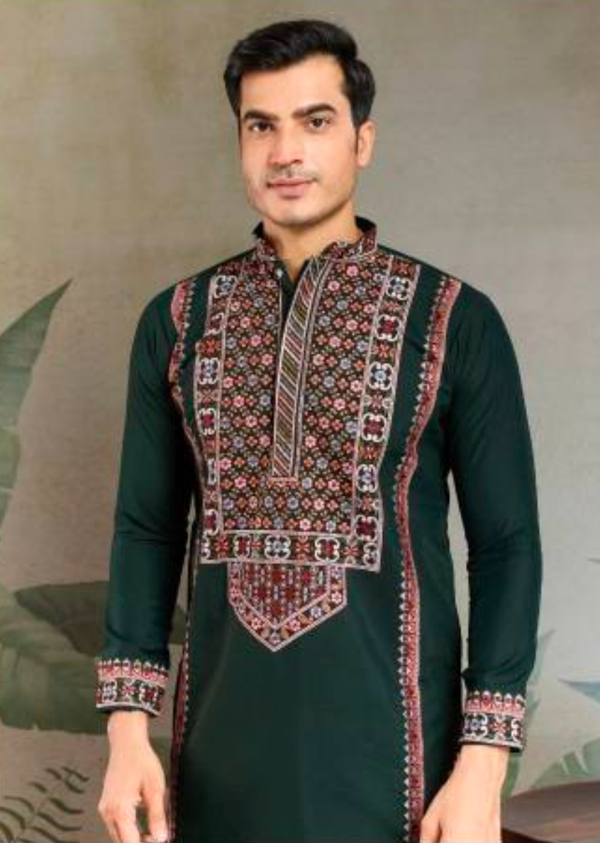 Matrut | Fusion Fits-4 Green Kurta Set