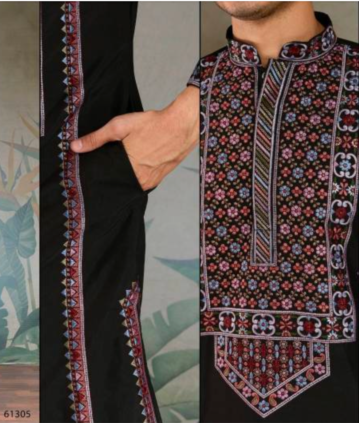 Matrut | Fusion Fits-4 Black Kurta Set