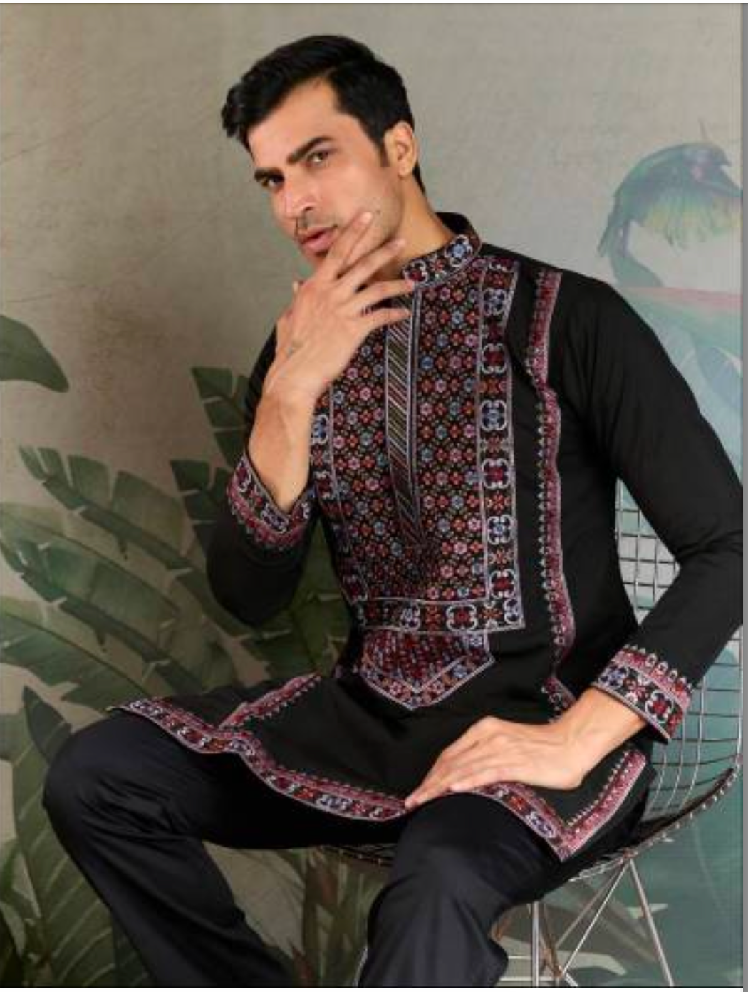 Matrut | Fusion Fits-4 Black Kurta Set