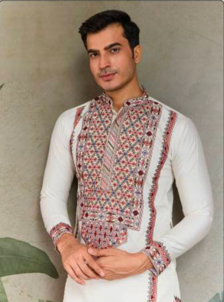 Matrut | Fusion Fits-4 White Kurta Set
