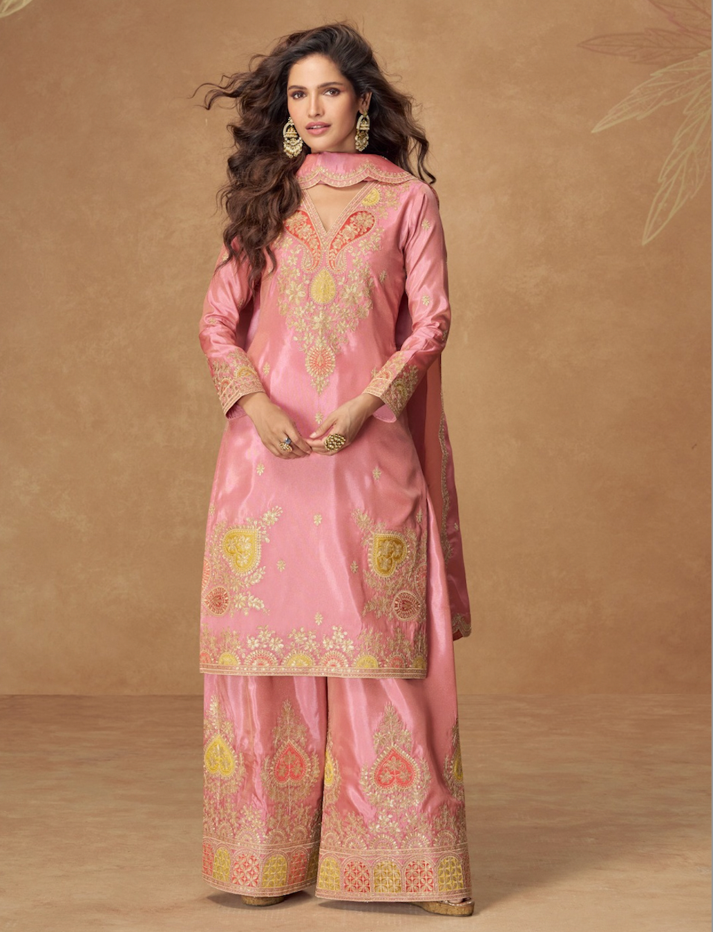 Matrut | Kashvi Pink Palazzo Suit