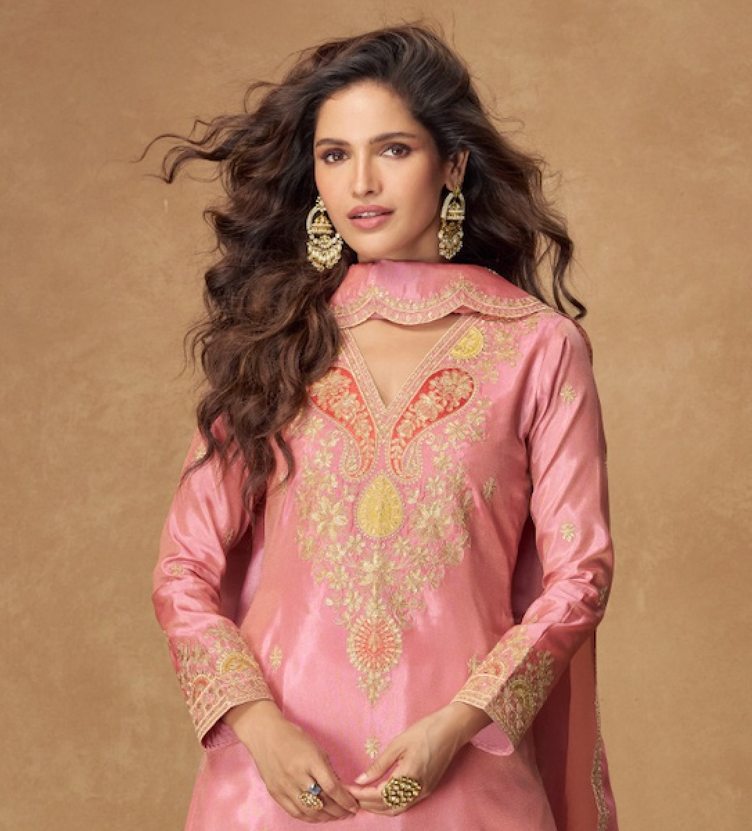 Matrut | Kashvi Pink Palazzo Suit