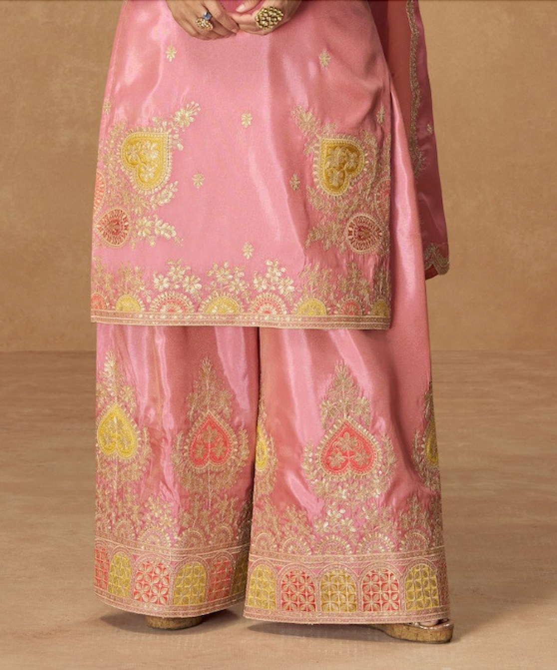 Matrut | Kashvi Pink Palazzo Suit