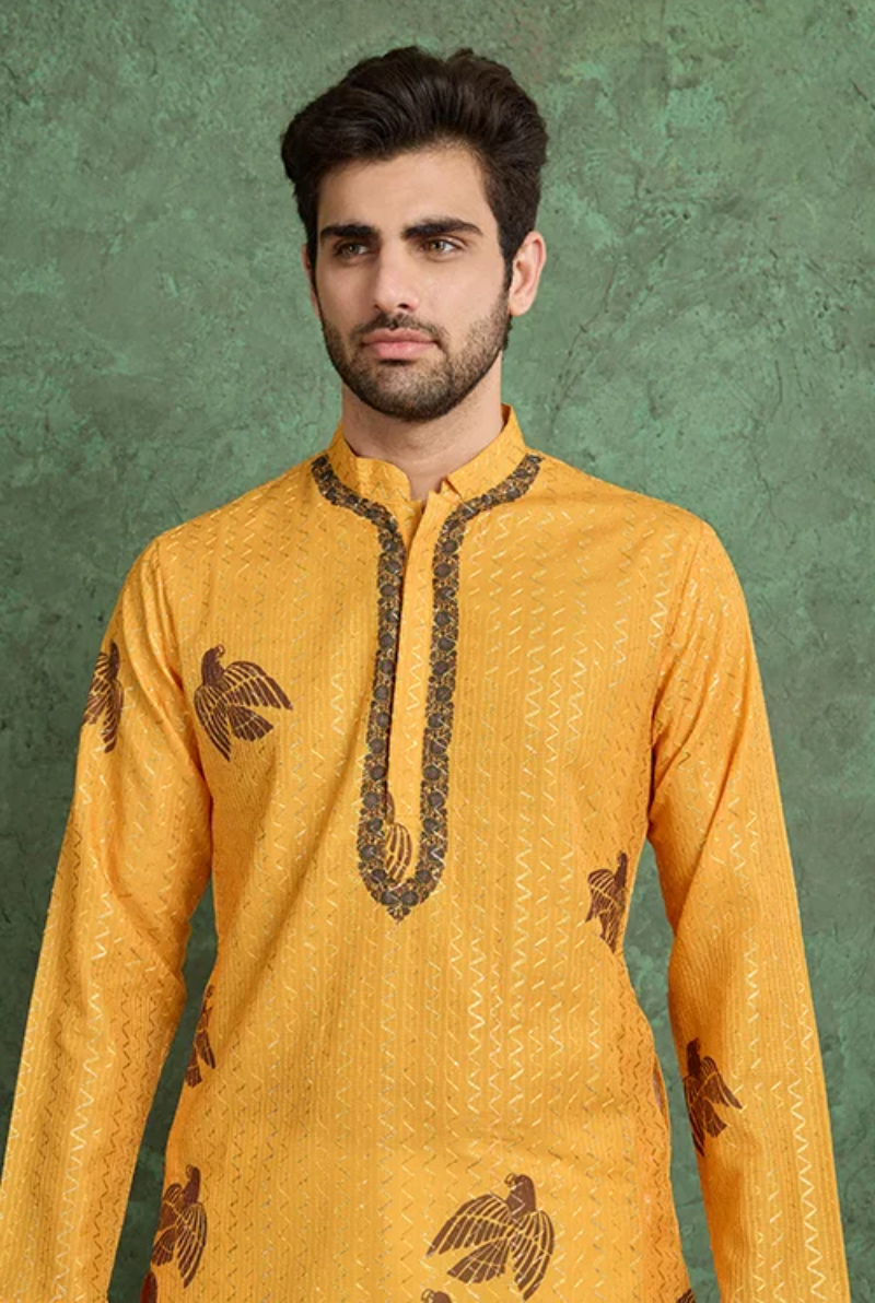 Matrut | Kurta Kraft Yellow Kurta Set