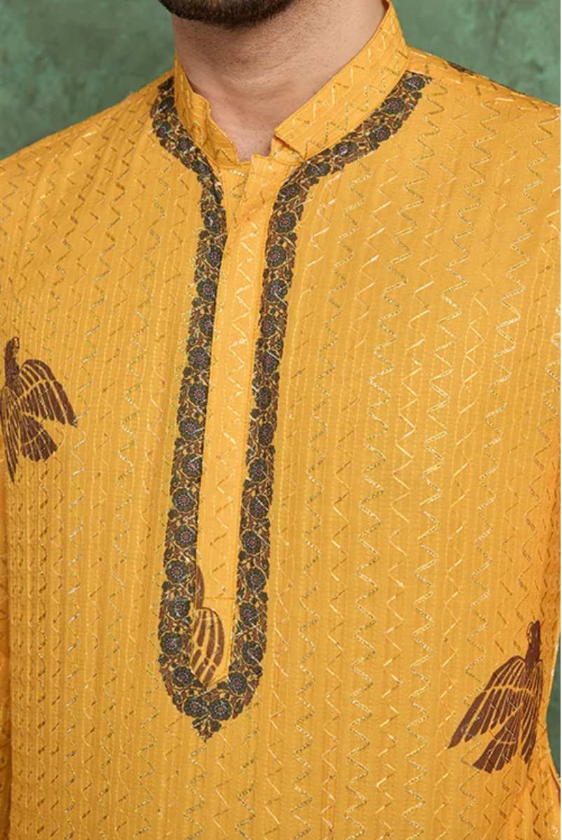 Matrut | Kurta Kraft Yellow Kurta Set