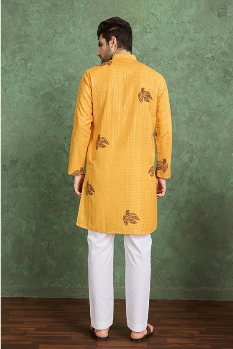 Matrut | Kurta Kraft Yellow Kurta Set