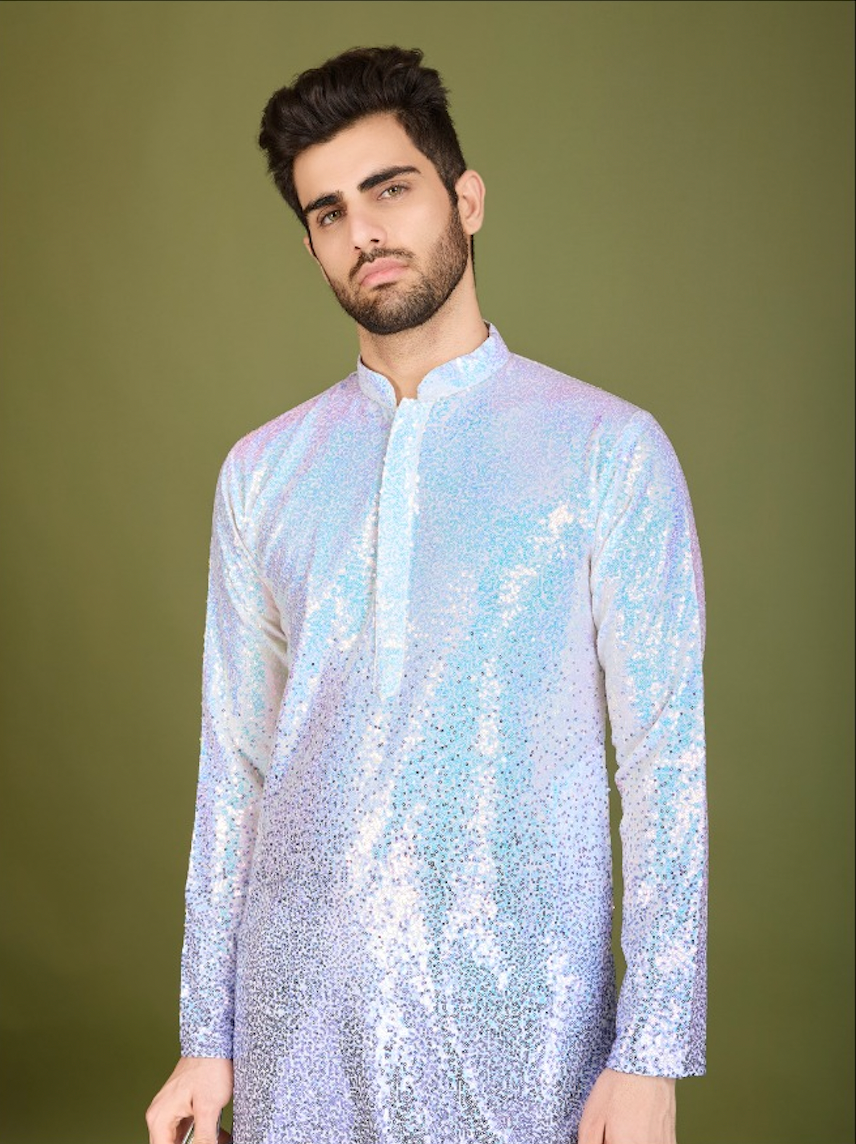 Matrut | Glam Saga Ombre Purple Kurta Set