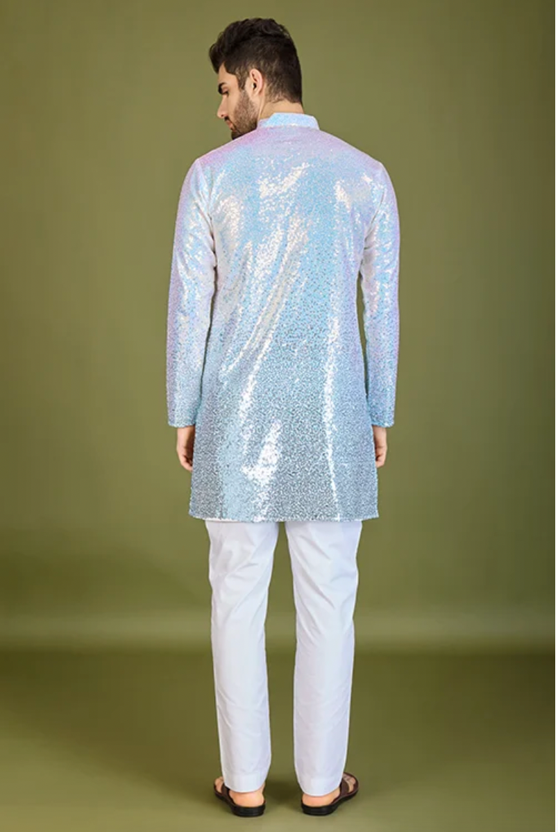 Matrut | Glam Saga Ombre Blue Kurta Set