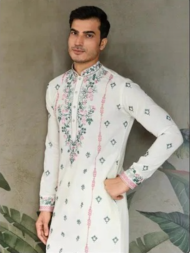 Matrut | Fusion Fits-3 White Kurta Set